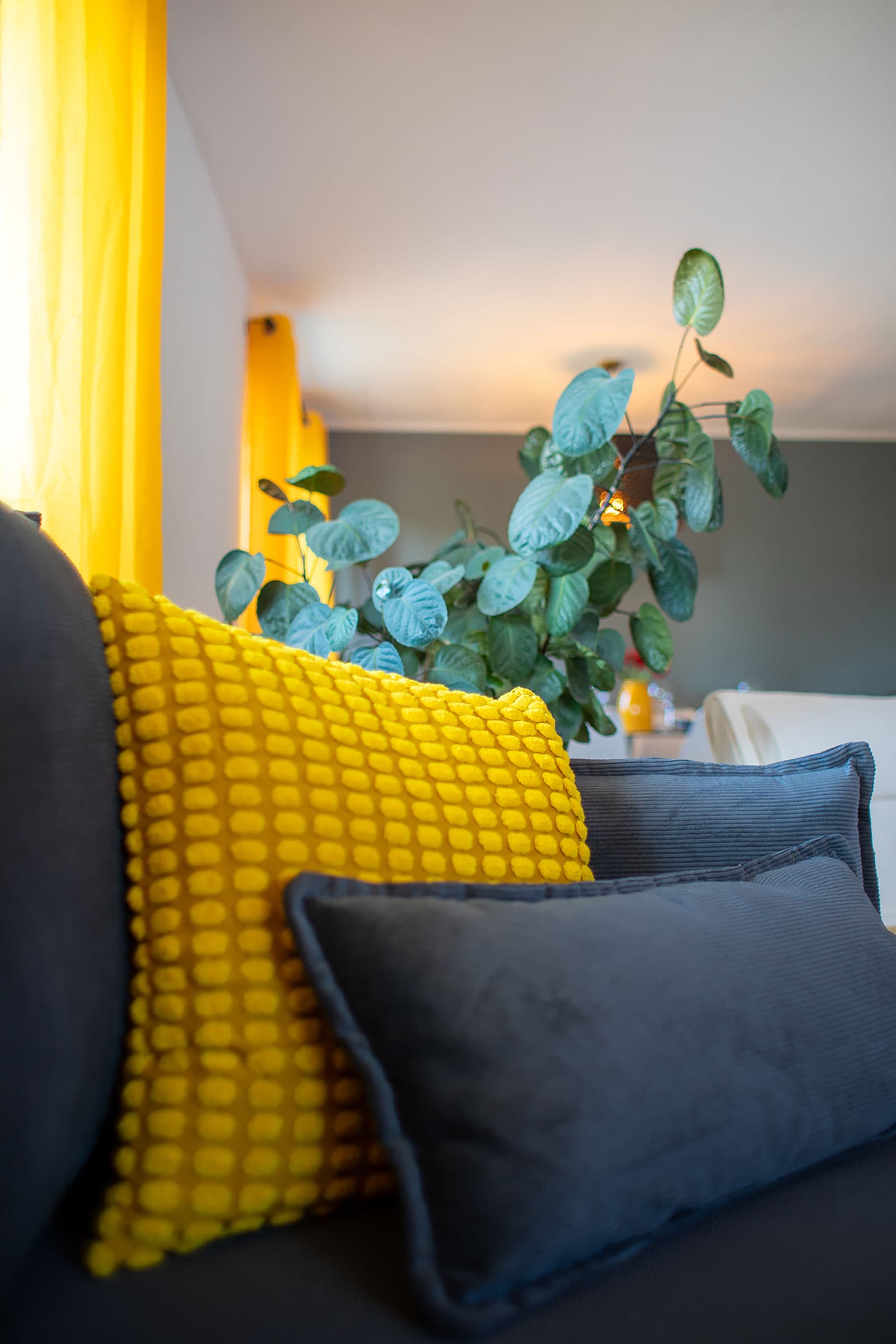 Heller Wohnbereich der Ferienwohnung TerraVista